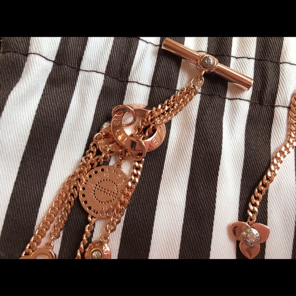 ⚡️LightningSale⚡️HTF🌟HENRI BENDEL Double Strand Toggle Necklace - Rose Goldtone - Picture 7 of 9